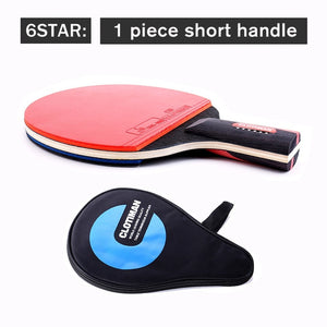 Tennis table racket wood plus carbon fiber offensive long handle short handle horizontal grip pingpong racquet blade with rubber
