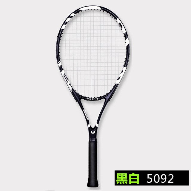 Professional Carbon Fiber Tennis Racket String 58 LBS Racquet Training Rackets Sports Tennis Racquets Tennisracket Bag Men Women
