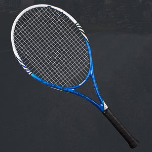 Professional Carbon Fiber Tennis Rackets Men Single Racket Strings Bag For Adult Sport Padel Trainer Racquet Grip Size 4 3/8inch