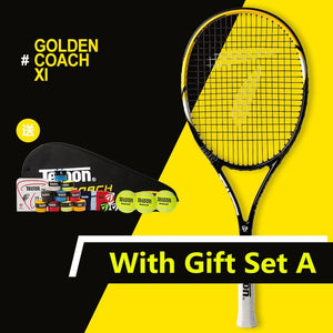 Teloon Professional Tennis Racket Carbon Fiber for Beginner Male and Female College Students tenis Racquet with 7 Gifts K017SPA