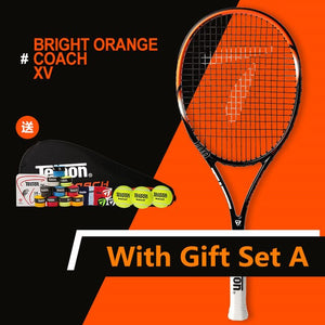 Teloon Professional Tennis Racket Carbon Fiber for Beginner Male and Female College Students tenis Racquet with 7 Gifts K017SPA