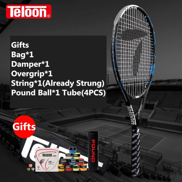 Teloon Lightweight Tennis Racket for Men and Women Suit Advance and Beginner Professional tenis Racquets K038SPA