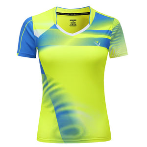 New Outdoor Badminton short sleeve shirts ,women sports Table tennis Shirts,tennis clothes, Women Running t-shirt sportswear