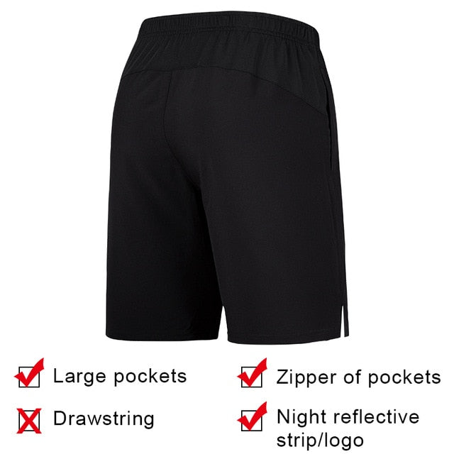 FANNAI Men Sports Running Shorts Training Soccer Tennis Workout GYM Quick Dry breathable Outdoor Jogging Shorts With Zip pocket