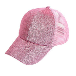 2019 Ponytail Glitter Tennis Cap Women Girl Adjustable Breathable Snapback Cotton Summer Hats Casual Sport Caps DropShipping New