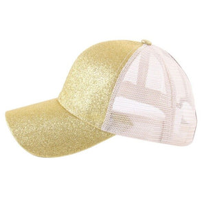 2019 Ponytail Glitter Tennis Cap Women Girl Adjustable Breathable Snapback Cotton Summer Hats Casual Sport Caps DropShipping New