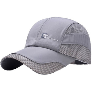 Mesh Cap Men Women Letter Embroidery Cotton Polyester Sun Shade Quick Dry Anti-UV Adjustable Hats Outdoor Running