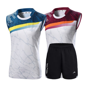 New badminton suit men's and women's tennis sleeveless sports shirt quick drying sleeveless top table tennis suit quick drying