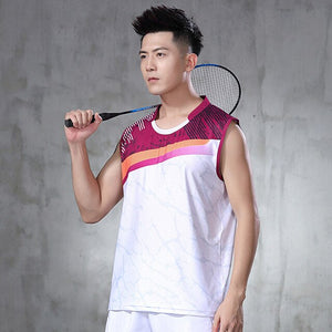 New badminton suit men's and women's tennis sleeveless sports shirt quick drying sleeveless top table tennis suit quick drying