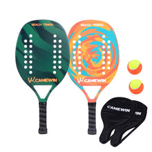 Load image into Gallery viewer, New Carbon Fiber Beach Tennis Racket Soft Face Paddle Tennis Racquet with 2 Rackets 2 Bags and 2 Balls
