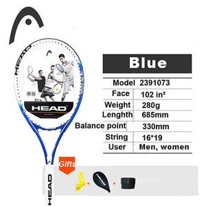 Beginner Head Tennis Racket Professional Tennis Racquet Carbon Tenis Padel String Bag Overgrip Dampener Raquete De Tenis Paqueta