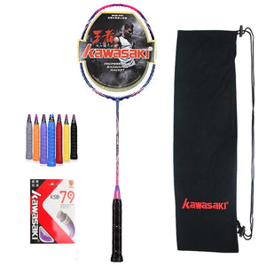 Original Kawasaki King K8 K9 Badminton Racket Attack Type T Head Fullerene Carbon Fiber Racquet For Intermediate Players