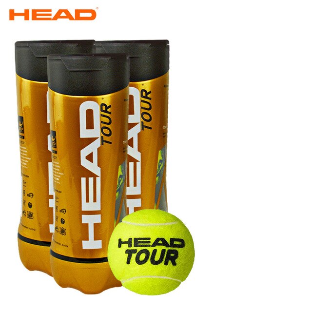 Original HEAD Tennis Balls Competition Training Tennis Balls Elastic Resistance HEAD TOUR Tennis Ball 3 Pcs For 1 Tank Tenis
