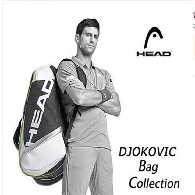 Djokovic Same Model Head Tennis Bag Tennis Racket Bag Padel Tennis Backpack Racquet Bag For 9 Racquets Tenis Raquete Tenis Bolsa